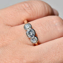 Vintage 1990s Trilogy Diamond Ring in 18ct Yellow Gold (Approx. 1.0ct)