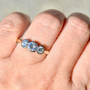 Vintage 1990s Trilogy Diamond Ring in 18ct Yellow Gold (Approx. 1.0ct)