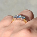 Vintage 1990s Trilogy Diamond Ring in 18ct Yellow Gold (Approx. 1.0ct)