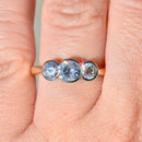 Vintage 1990s Trilogy Diamond Ring in 18ct Yellow Gold (Approx. 1.0ct)