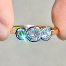Vintage 1990s Trilogy Diamond Ring in 18ct Yellow Gold (Approx. 1.0ct)