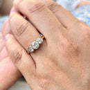 Vintage 1990s Trilogy Diamond Ring in 18ct Yellow Gold (Approx. 1.0ct)