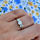 Vintage 1990s Trilogy Diamond Ring in 18ct Yellow Gold (Approx. 1.0ct)