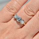 Vintage 1990s Trilogy Diamond Ring in 18ct Yellow Gold (Approx. 1.0ct)