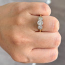 Vintage 1990s Trilogy Diamond Ring in 18ct Yellow Gold (Approx. 1.0ct)