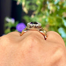 Antique Art Nouveau Amethyst & Old-Cut Diamond Figural Cluster Ring, Circa 1900