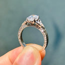 Contemporary White Quartz & Diamond 9ct White Gold Celtic Ring