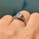Contemporary White Quartz & Diamond 9ct White Gold Celtic Ring