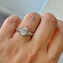 Contemporary White Quartz & Diamond 9ct White Gold Celtic Ring
