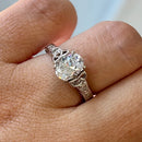 Contemporary White Quartz & Diamond 9ct White Gold Celtic Ring