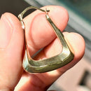 Vintage Large Geometrical Hoop Earrings in 9ct Yellow Gold