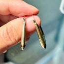 Vintage Large Geometrical Hoop Earrings in 9ct Yellow Gold