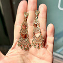Vintage 3-Tier Diamond-Cut Chandelier Earrings in 9ct Yellow Gold