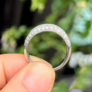 Contemporary Three-Row Art Deco Design Diamond Ring in 9ct White Gold (Approx. 0.95ct)