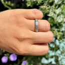 Contemporary Three-Row Art Deco Design Diamond Ring in 9ct White Gold (Approx. 0.95ct)
