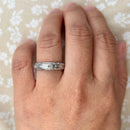 Contemporary Three-Row Art Deco Design Diamond Ring in 9ct White Gold (Approx. 0.95ct)