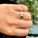 18ct Yellow Gold 0.25ct Princess Cut Invisible Set Diamond Ring