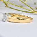 18ct Yellow Gold 0.25ct Princess Cut Invisible Set Diamond Ring