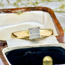 18ct Yellow Gold 0.25ct Princess Cut Invisible Set Diamond Ring
