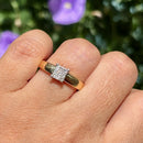 18ct Yellow Gold 0.25ct Princess Cut Invisible Set Diamond Ring