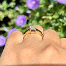 18ct Yellow Gold 0.25ct Princess Cut Invisible Set Diamond Ring