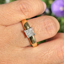 18ct Yellow Gold 0.25ct Princess Cut Invisible Set Diamond Ring