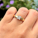 18ct Yellow Gold 0.25ct Princess Cut Invisible Set Diamond Ring