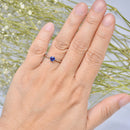 Cornflower Blue Sapphire 9ct White Gold Solitaire Ring