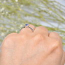 Cornflower Blue Sapphire 9ct White Gold Solitaire Ring
