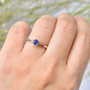 Cornflower Blue Sapphire 9ct White Gold Solitaire Ring