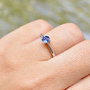 Cornflower Blue Sapphire 9ct White Gold Solitaire Ring