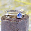 Cornflower Blue Sapphire 9ct White Gold Solitaire Ring