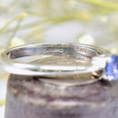 Cornflower Blue Sapphire 9ct White Gold Solitaire Ring
