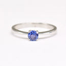 Cornflower Blue Sapphire 9ct White Gold Solitaire Ring