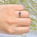 Cornflower Blue Sapphire 9ct White Gold Solitaire Ring