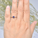 Cornflower Blue Sapphire 9ct White Gold Solitaire Ring