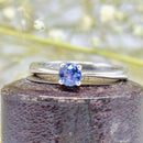 Cornflower Blue Sapphire 9ct White Gold Solitaire Ring