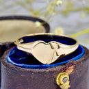 Vintage 1980s 9ct Yellow Gold Ladies Heart-Shaped Signet Ring