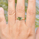 Vintage 1980s 9ct Yellow Gold Ladies Heart-Shaped Signet Ring
