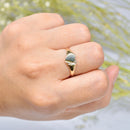 Vintage 1980s 9ct Yellow Gold Ladies Heart-Shaped Signet Ring