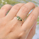 Vintage 1980s 9ct Yellow Gold Ladies Heart-Shaped Signet Ring
