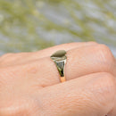Vintage 1980s 9ct Yellow Gold Ladies Heart-Shaped Signet Ring