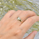Vintage 1980s 9ct Yellow Gold Ladies Heart-Shaped Signet Ring