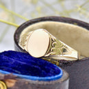 Vintage 9ct Yellow Gold Ladies Signet Ring