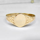 Vintage 9ct Yellow Gold Ladies Signet Ring