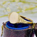 Vintage 9ct Yellow Gold Ladies Signet Ring