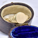 Vintage 9ct Yellow Gold Ladies Signet Ring