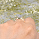 Vintage 9ct Yellow Gold Moonstone Signet Ring