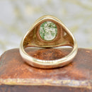 Vintage 1960s 9ct Yellow Gold Moss Agate Signet Ring