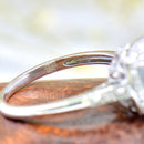Aquamarine & Diamond 9ct White Gold Cushion Cluster Ring